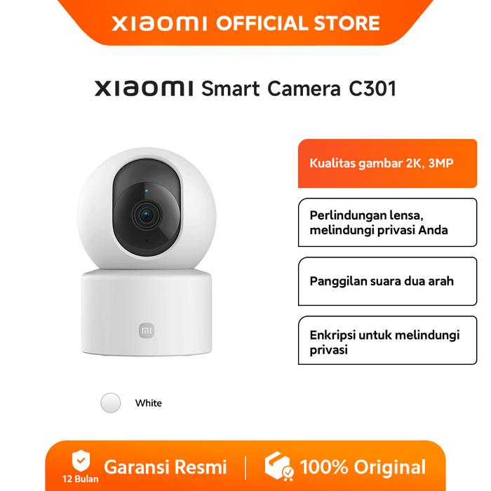 Xiaomi Smart Camera C301 | CCTV Indoor | 2K Ultra-clear HD | 3MP | AI Pendeteksi Manusia | Rotasi 360°